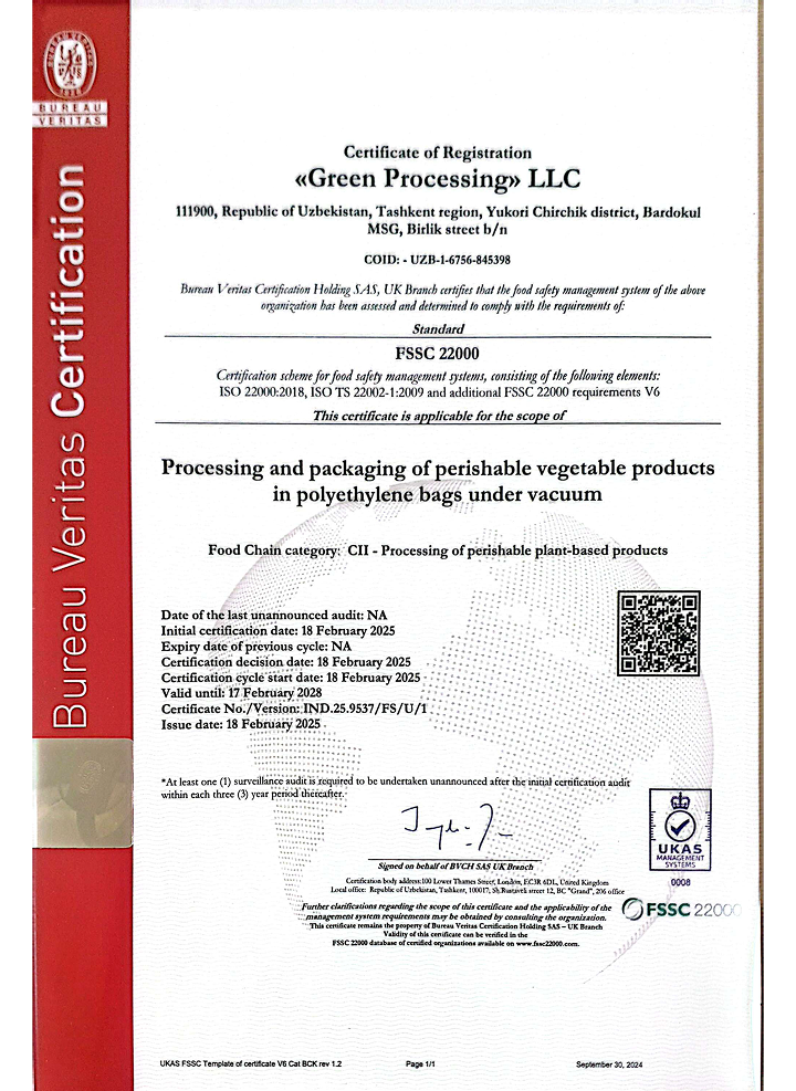 FSSC Certificate